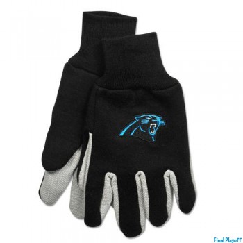 Carolina Panthers two tone utility gloves | Final Playoff