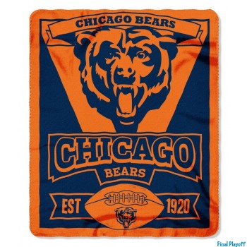 Chicago Bears fleece throw blanket | Final Playoff
