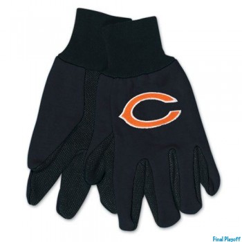 Chicago Bears two tone utility gloves | Final Playoff
