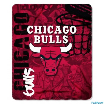 Chicago Bulls fleece throw blanket | Final Playoff