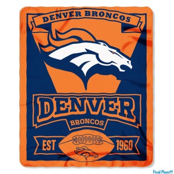Denver Broncos fleece throw blanket | Final Playoff
