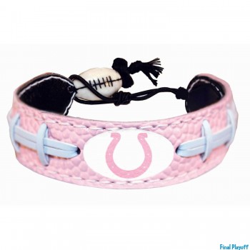 Indianapolis Colts leather bracelet pink | Final Playoff