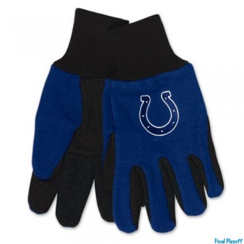Indianapolis Colts two tone utility gloves | Final Playoff
