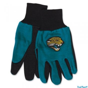 Jacksonville Jaguars two tone utility gloves | Final Playoff