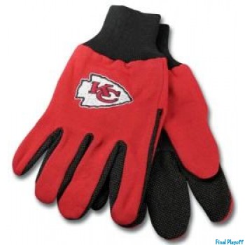 Kansas City Chiefs two tone utility gloves | Final Playoff