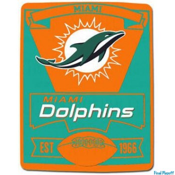 Miami Dolphins fleece throw blanket | Final Playoff