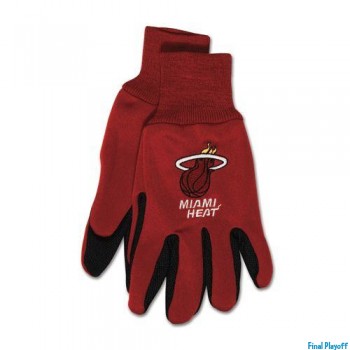 Miami Heat two tone utility gloves | Final Playoff