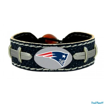 New England Patriots leather bracelet navy | Final Playoff