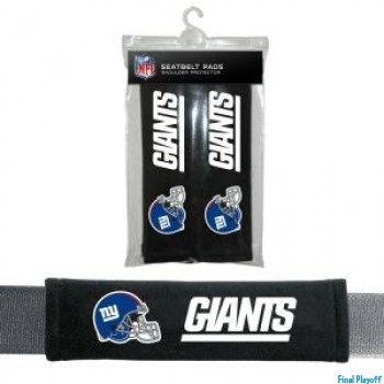 New York Giants seat belt pads | Final Playoff