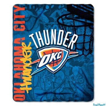 Oklahoma City Thunder fleece throw blanket | Final Playoff