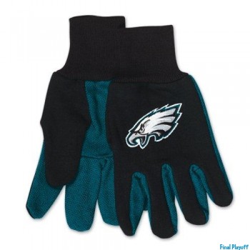 Philadelphia Eagles two tone utility gloves | Final Playoff