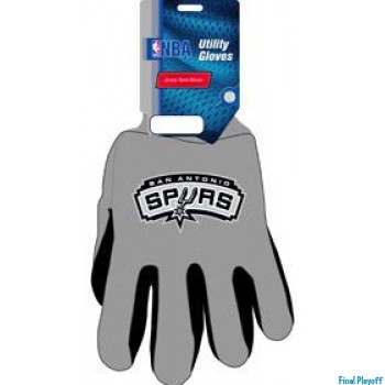 San Antonio Spurs two tone utility gloves | Final Playoff