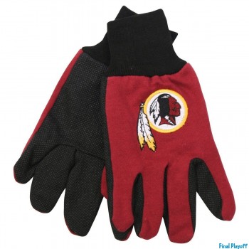 Washington Redskins two tone utility gloves | Final Playoff
