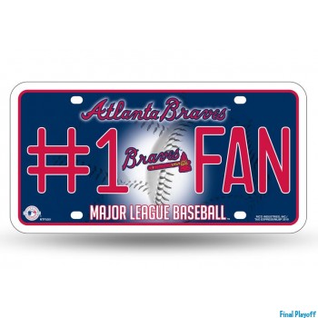 Atlanta Braves metal license plate | Final Playoff