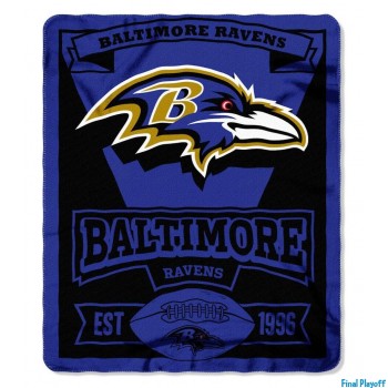 Baltimore Ravens fleece throw blanket | Final Playoff