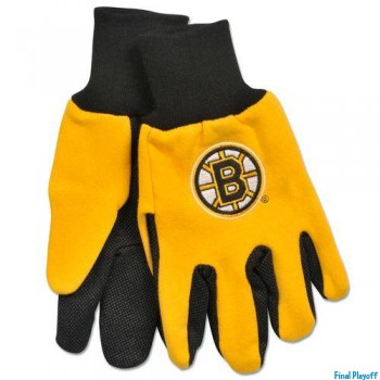 Boston Bruins two tone utility gloves | Final Playoff