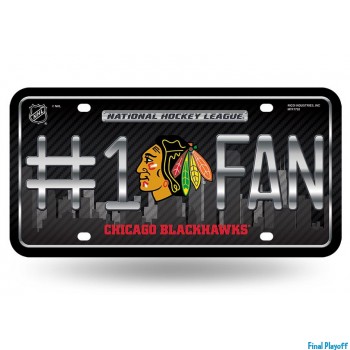 Chicago Blackhawks metal license plate | Final Playoff