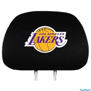 Los Angeles Lakers headrest covers 2pc | Final Playoff