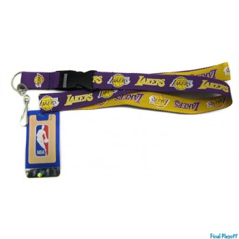 Los Angeles Lakers lanyard keychain detachable 2 tone | Final Playoff