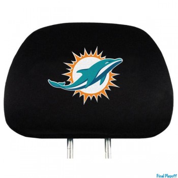 Miami Dolphins headrest covers 2pc | Final Playoff