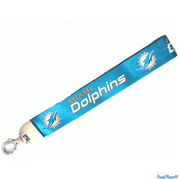 Miami Dolphins wristlet lanyard lobster clasp | Final Playoff