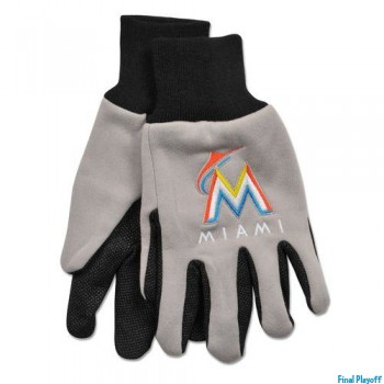Miami Marlins two tone utility gloves | Final Playoff