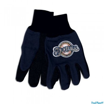 Milwaukee Brewers two tone utility gloves | Final Playoff