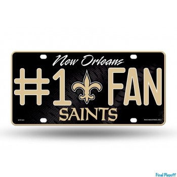 New Orleans Saints metal license plate | Final Playoff