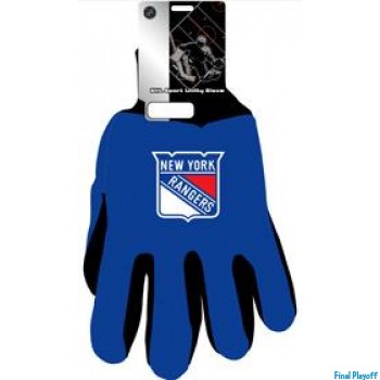 New York Rangers two tone utility gloves | Final Playoff