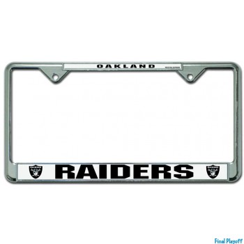 Oakland Raiders license plate frame silver | Final Playoff