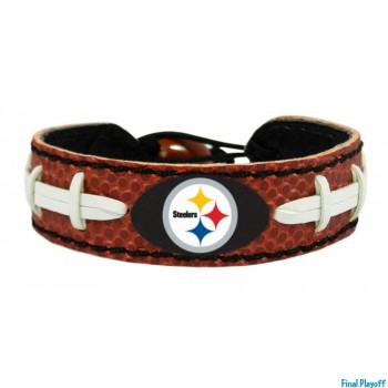 Pittsburgh Steelers leather bracelet | Final Playoff