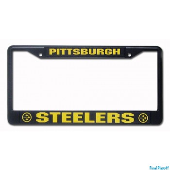 Pittsburgh Steelers license plate frame black | Final Playoff