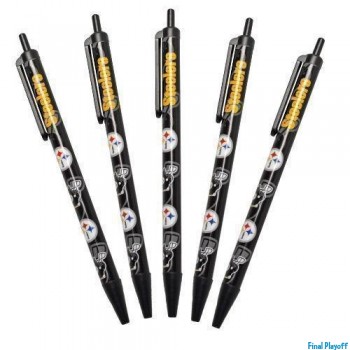 Pittsburgh Steelers retractable pens 5pk | Final Playoff