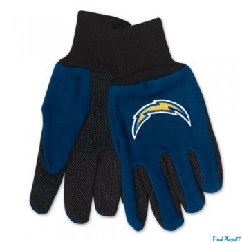 San Diego Chargers two tone utility gloves | Final Playoff