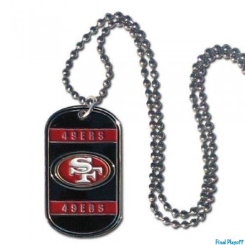 San Francisco 49ers dog tag necklace | Final Playoff