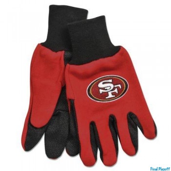 San Francisco 49ers two tone utility gloves | Final Playoff