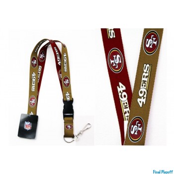 San Francisco 49ers lanyard keychain detachable 2 tone | Final Playoff