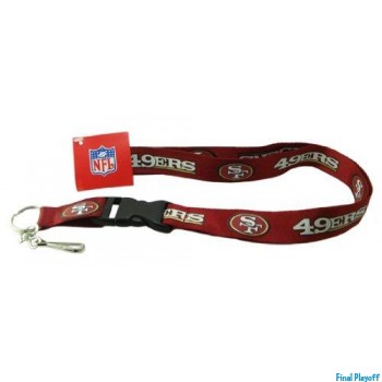 San Francisco 49ers lanyard keychain detachable red | Final Playoff