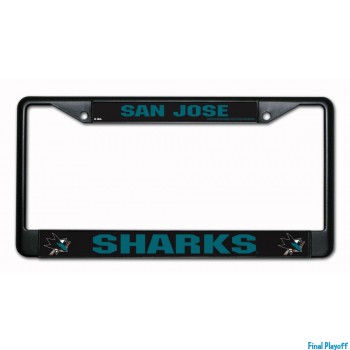 San Jose Sharks license plate frame black | Final Playoff