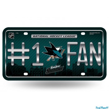San Jose Sharks metal license plate | Final Playoff