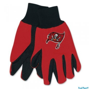 Tampa Bay Buccaneers two tone utility gloves | Final Playoff