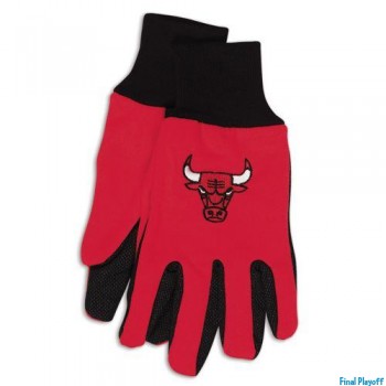 Chicago Bulls two tone utility gloves | Final Playoff