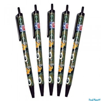 Green Bay Packers retractable pens 5pk | Final Playoff