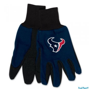 Houston Texans two tone utility gloves | Final Playoff