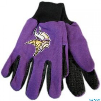 Minnesota Vikings two tone utility gloves | Final Playoff