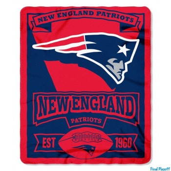 New England Patriots fleece throw blanket | Final Playoff