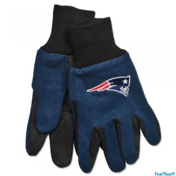 New England Patriots two tone utility gloves | Final Playoff
