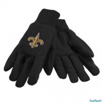 New Orleans Saints two tone utility gloves | Final Playoff