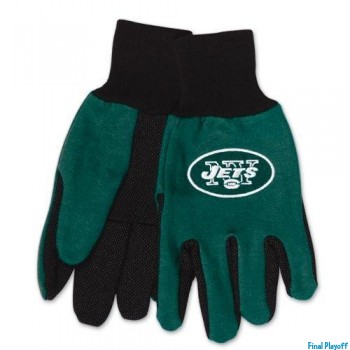 New York Jets two tone utility gloves | Final Playoff