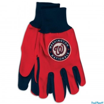 Washington Nationals two tone utility gloves | Final Playoff